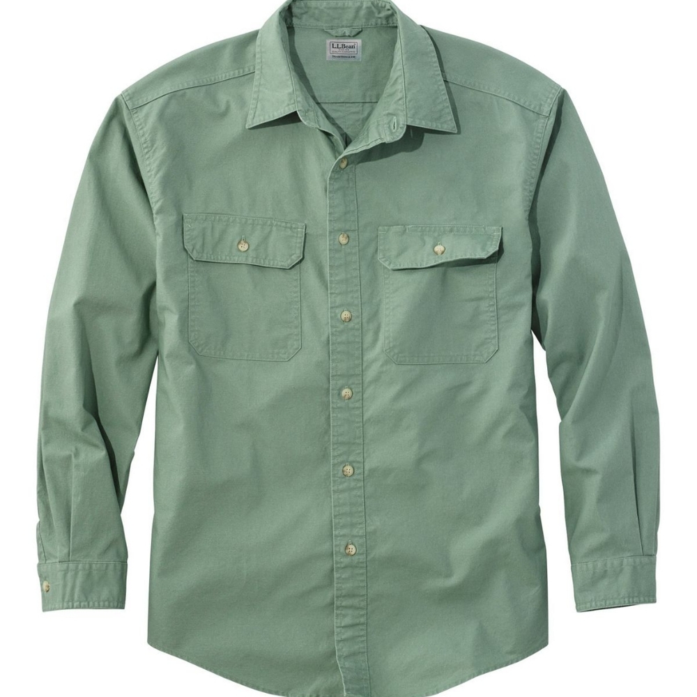 Men's Sunwashed Canvas Shirt, Traditional Fit